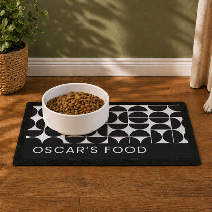Personalised Abstract Pet Bowl Mat