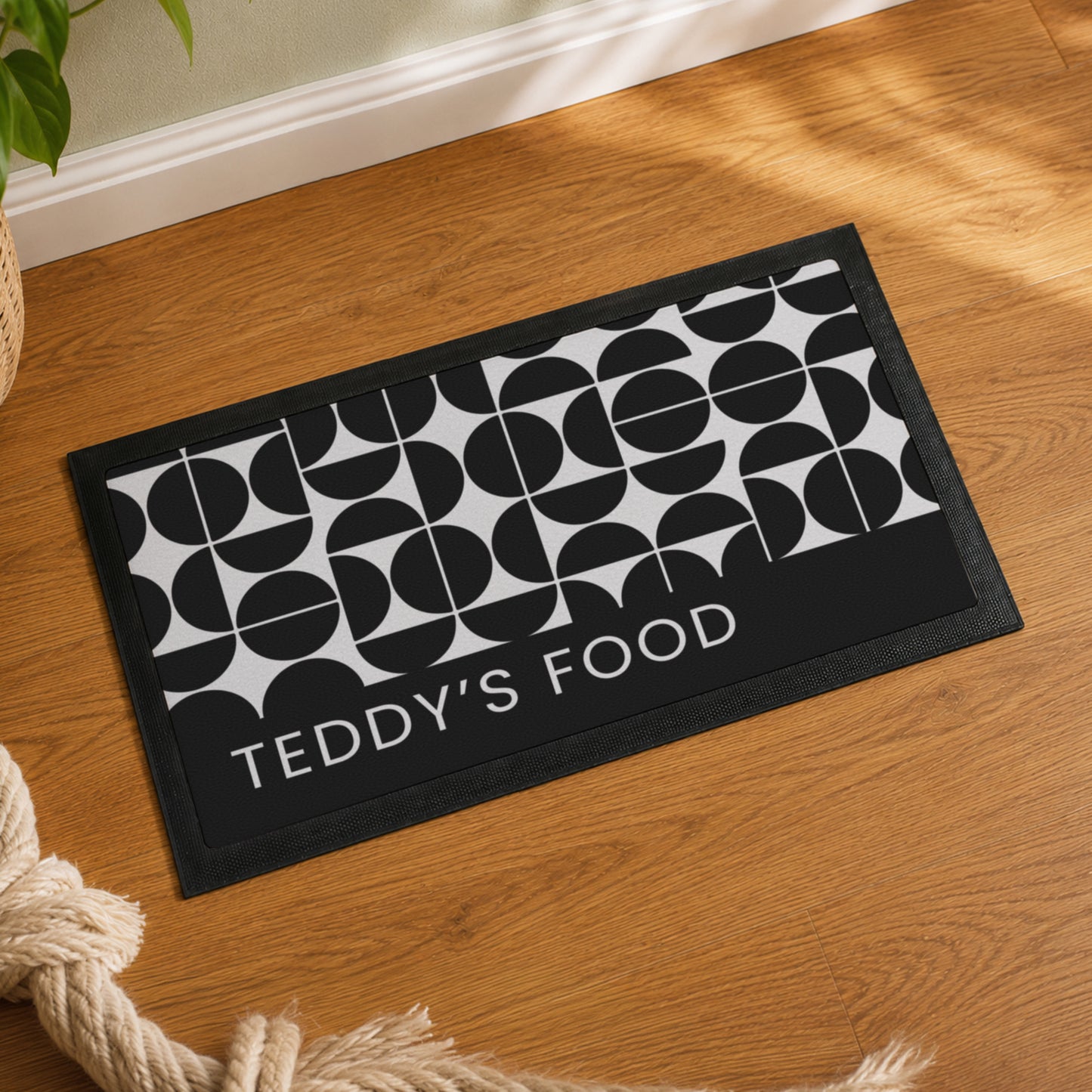 Personalised Abstract Pet Bowl Mat