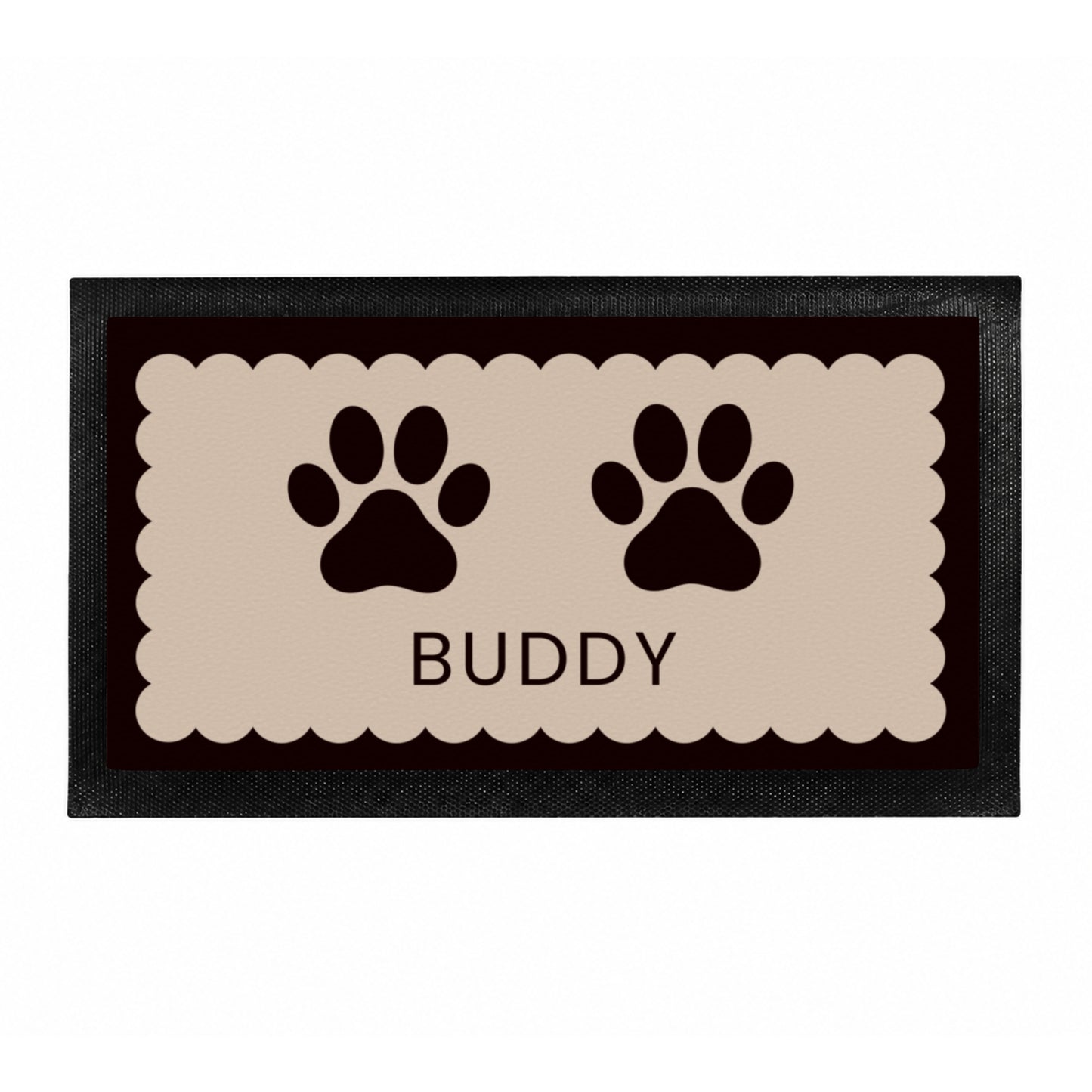 Personalised Paw Prints Pet Bowl Mat