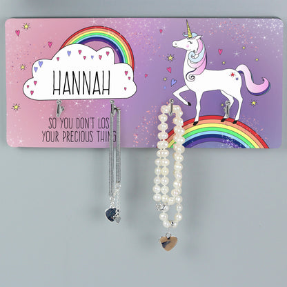 Personalised Unicorn Jewellery Hooks