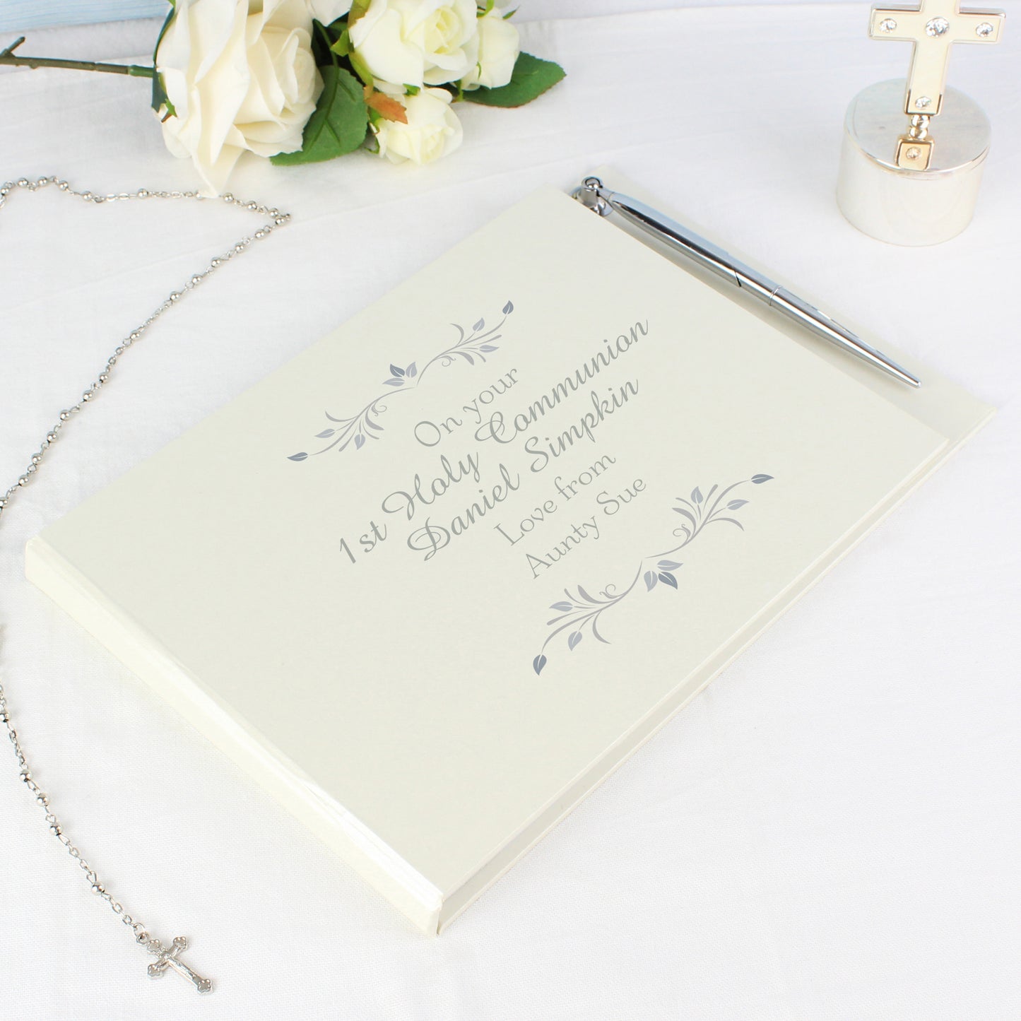 Personalised Sentiments Hardback Guest Book & Pen