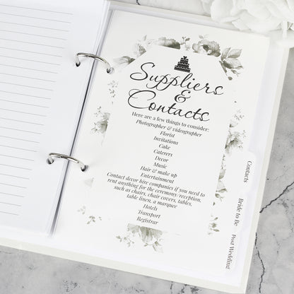 Personalised Floral Wedding Planner