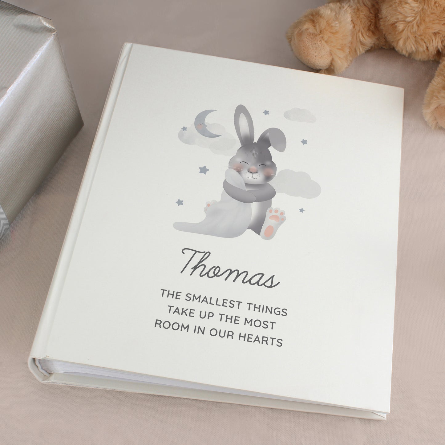 Personalised Baby Bunny Square Photo Album