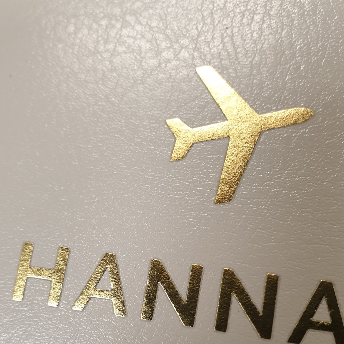 Personalised Gold Name Cream Leather Passport Holder