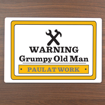 Personalised Man At Work Sign