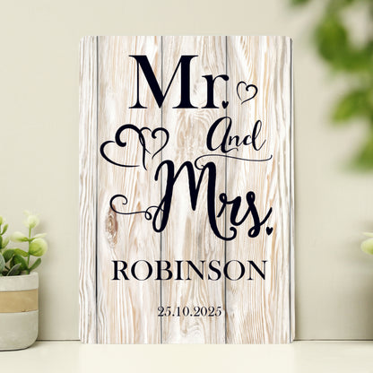 Personalised Mr & Mrs Metal Sign