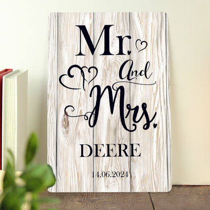 Personalised Mr & Mrs Metal Sign