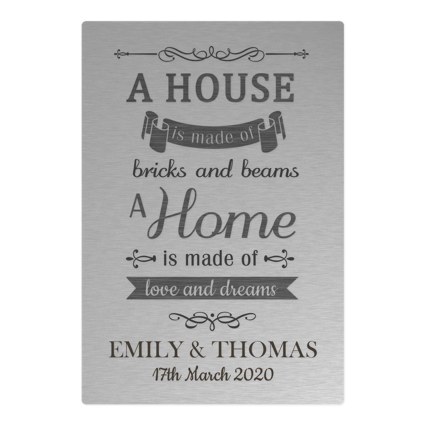 Personalised 'A House Is Made Of...' Metal Sign