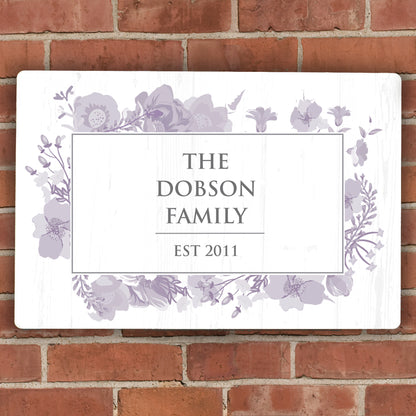 Personalised Soft Watercolour Metal Sign