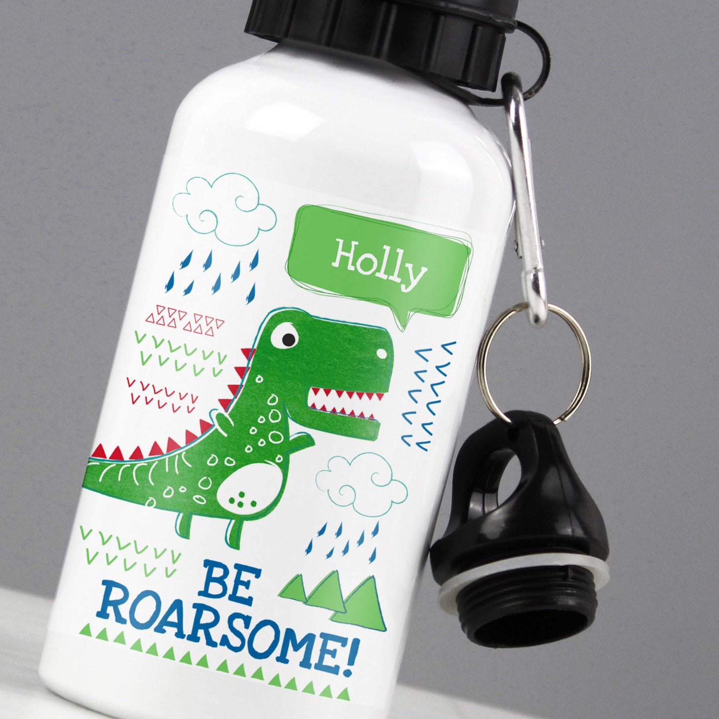 Personalised 'Be Roarsome' Dinosaur Drinks Bottle