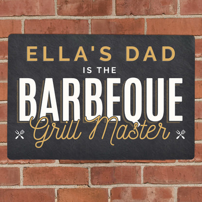 Personalised BBQ Grill Master Metal Sign