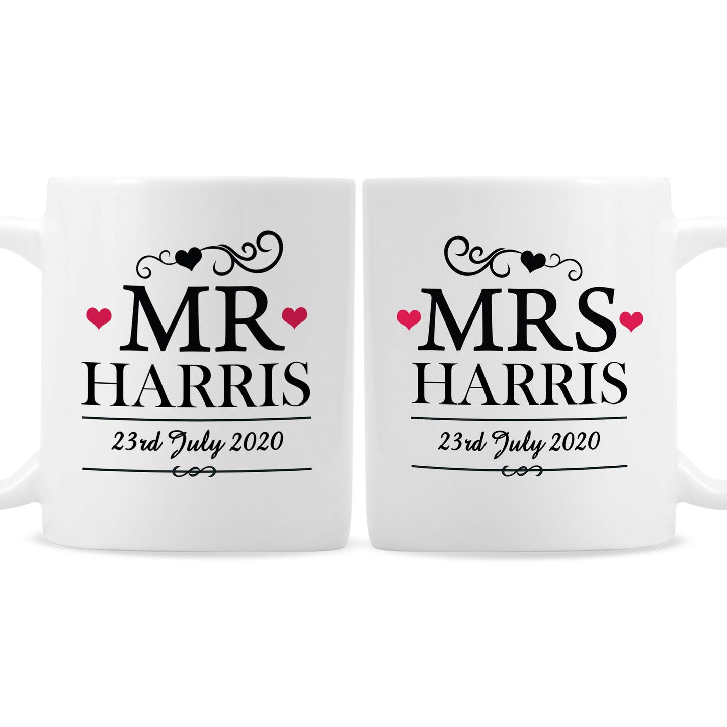Personalised Mr & Mrs Mug Set