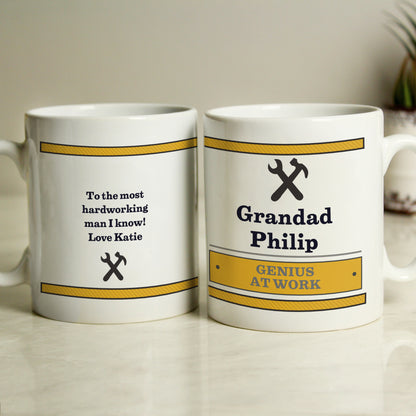 Personalised Man At Work Mug