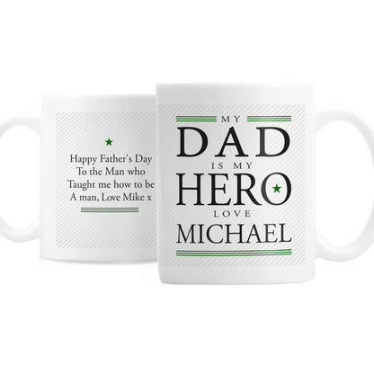 Personalised My Dad is My Hero Mug