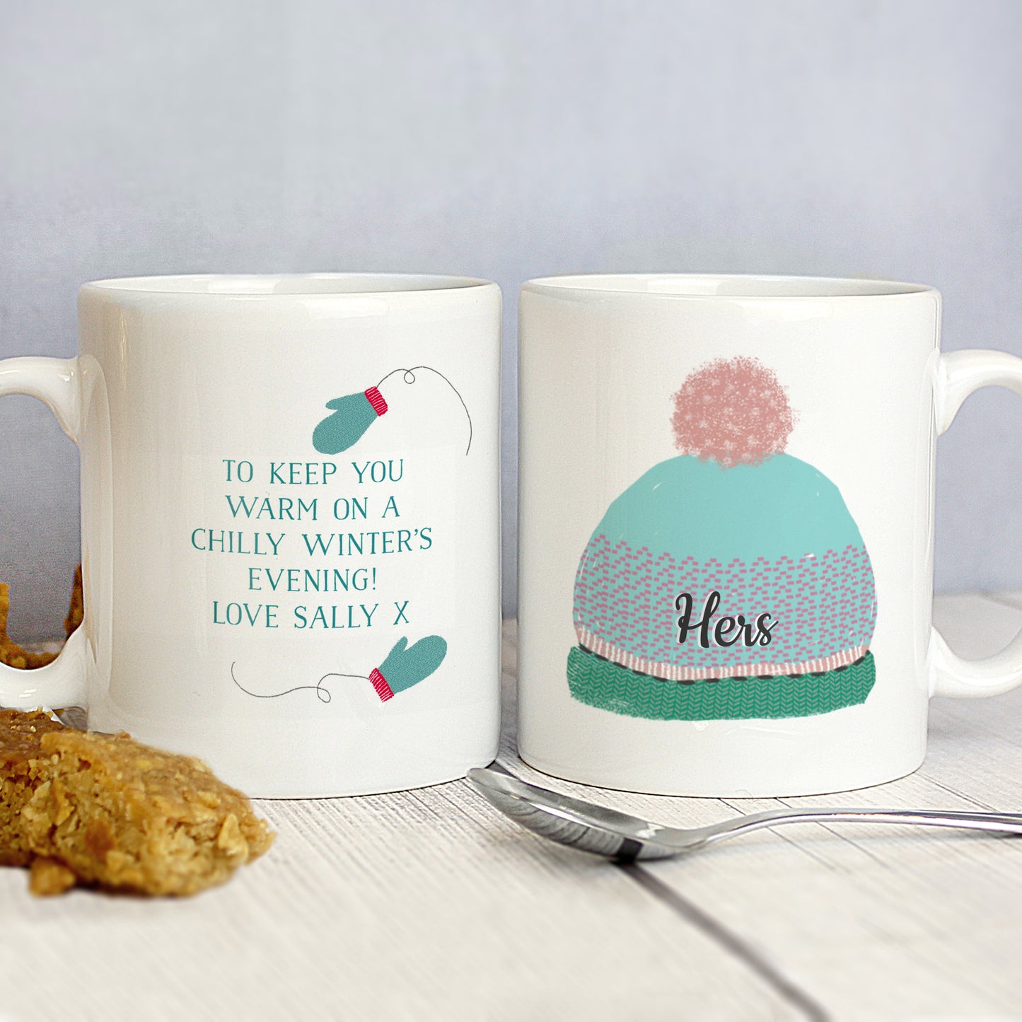 Personalised Woolly Hats Mug Set