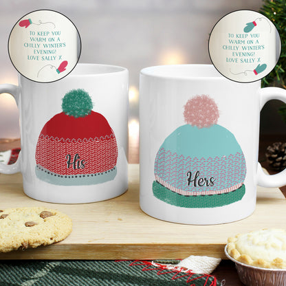 Personalised Woolly Hats Mug Set