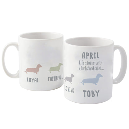 Personalised Dachshund Dog Breed Mug