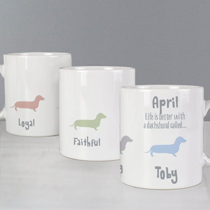 Personalised Dachshund Dog Breed Mug