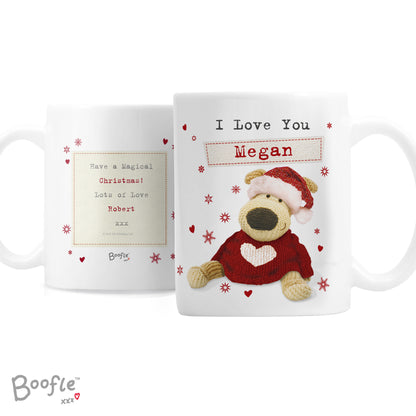 Personalised Boofle Christmas Love Mug