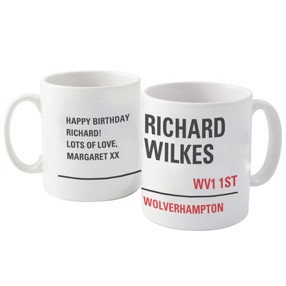 Personalised London Street Sign Mug