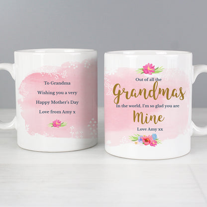 Personalised Floral Watercolour Mug