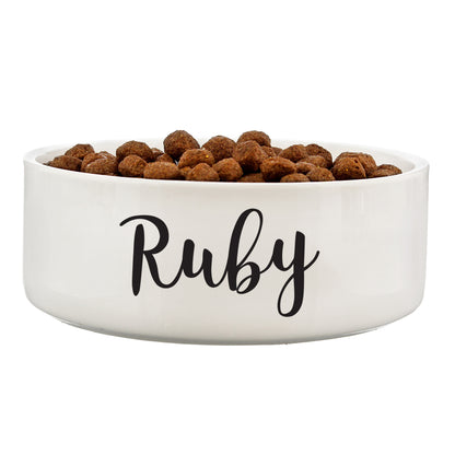 Personalised Any Name 14cm Medium White Pet Bowl