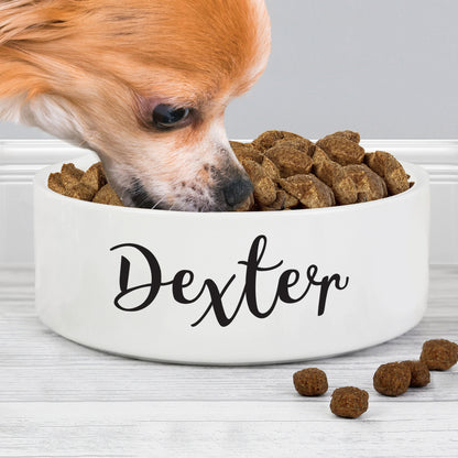 Personalised Any Name 14cm Medium White Pet Bowl