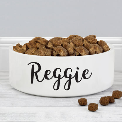 Personalised Any Name 14cm Medium White Pet Bowl