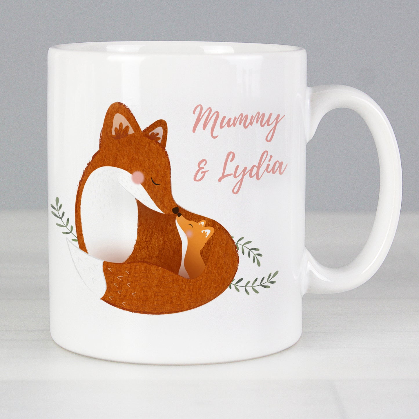 Personalised Mummy and Me Fox Mug