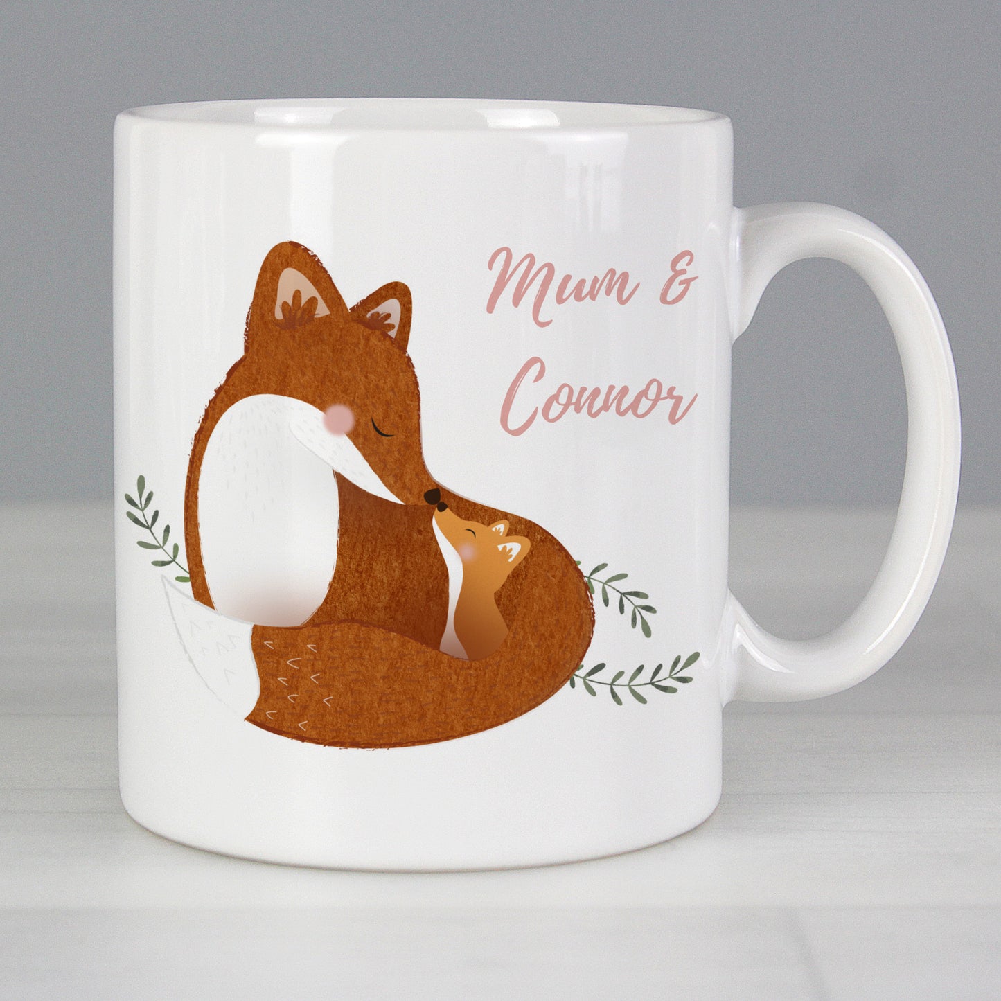 Personalised Mummy and Me Fox Mug