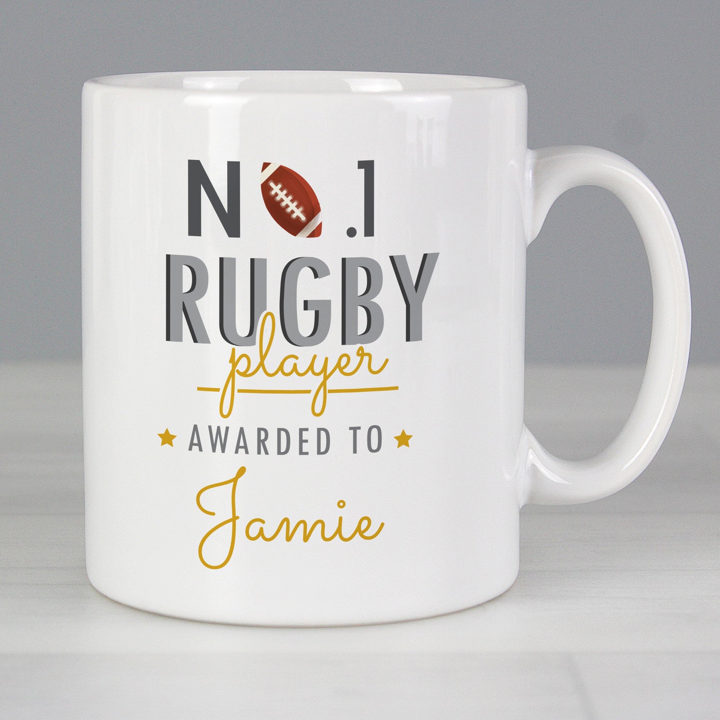 Personalised No.1 Rugby Player Mug