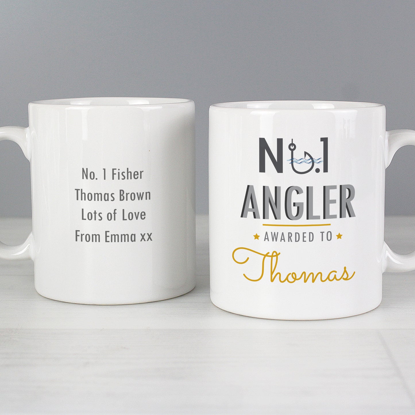 Personalised No.1 Angler Mug