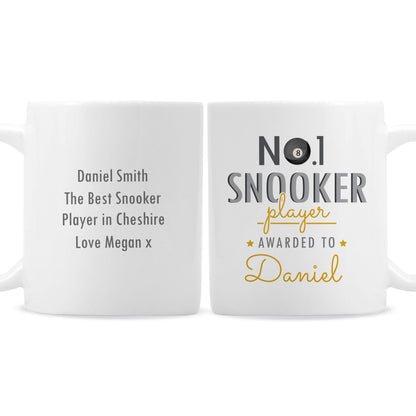 Personalised No.1 Snooker Player Mug