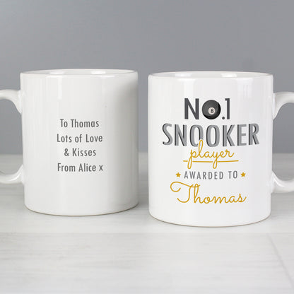 Personalised No.1 Snooker Player Mug