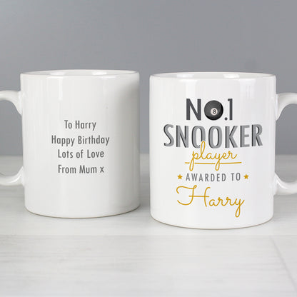 Personalised No.1 Snooker Player Mug