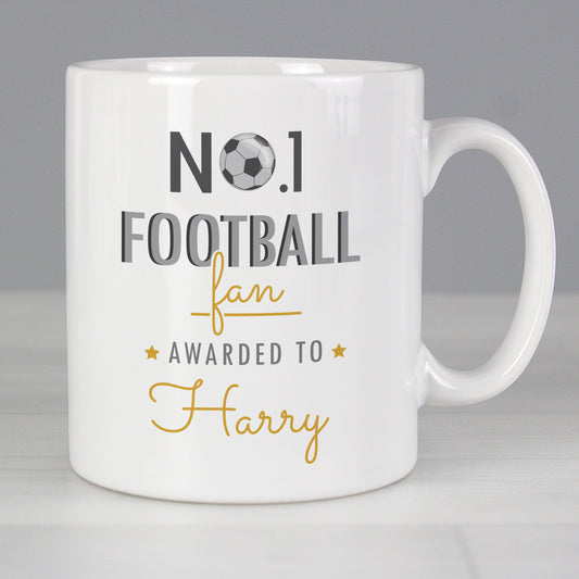 Personalised No.1 Football Fan Mug