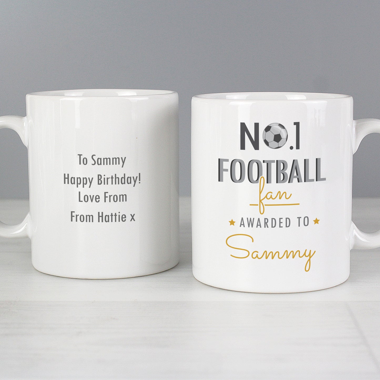 Personalised No.1 Football Fan Mug