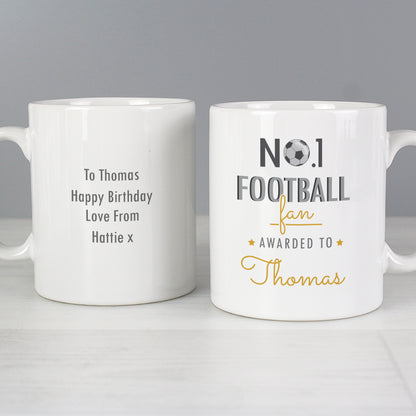 Personalised No.1 Football Fan Mug