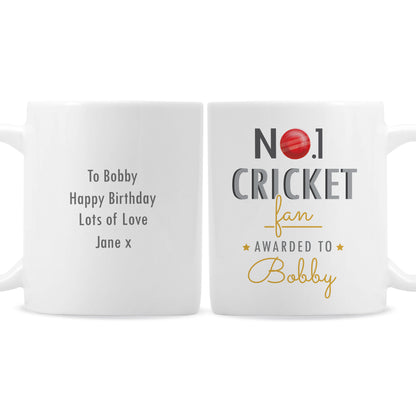 Personalised No.1 Cricket Fan Mug