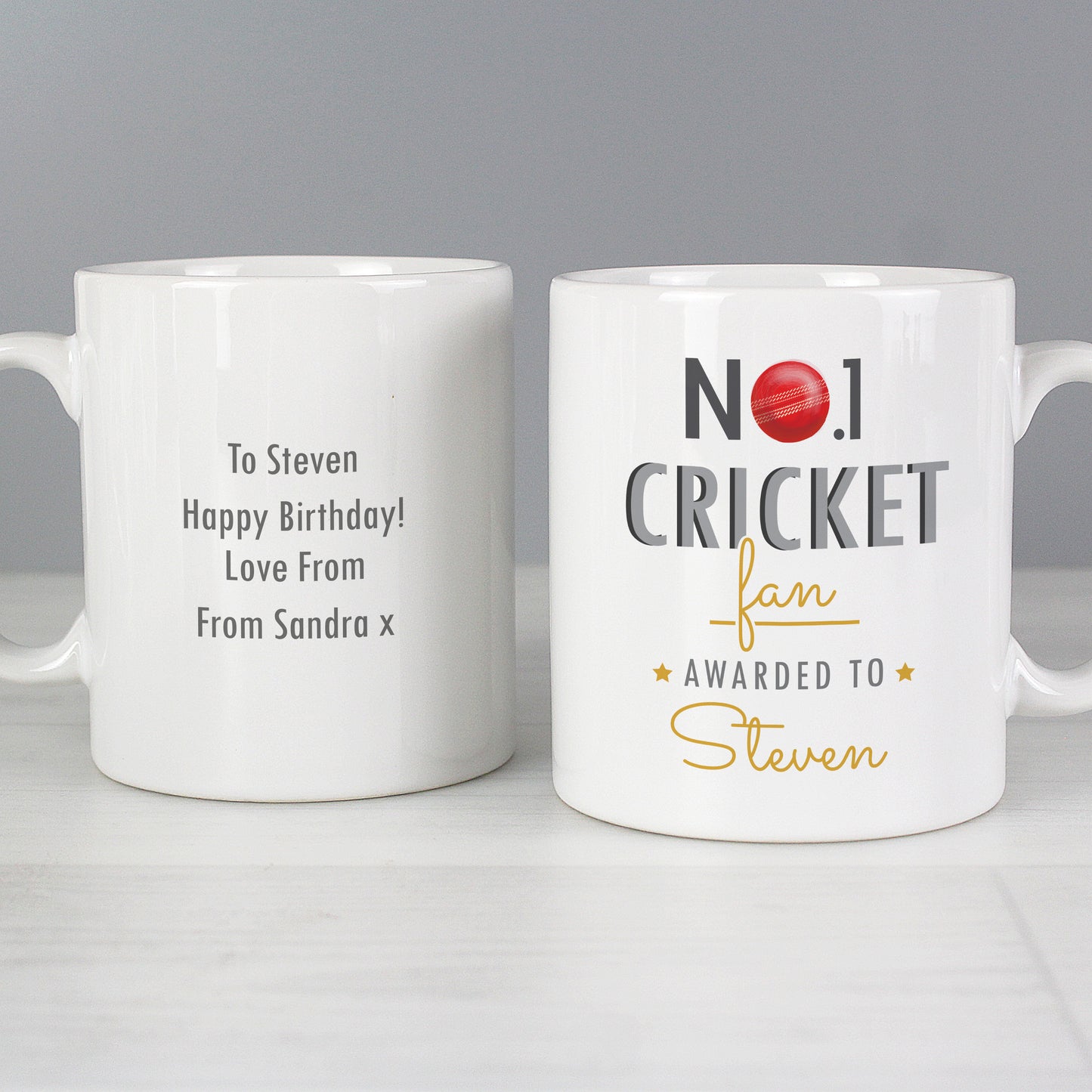 Personalised No.1 Cricket Fan Mug