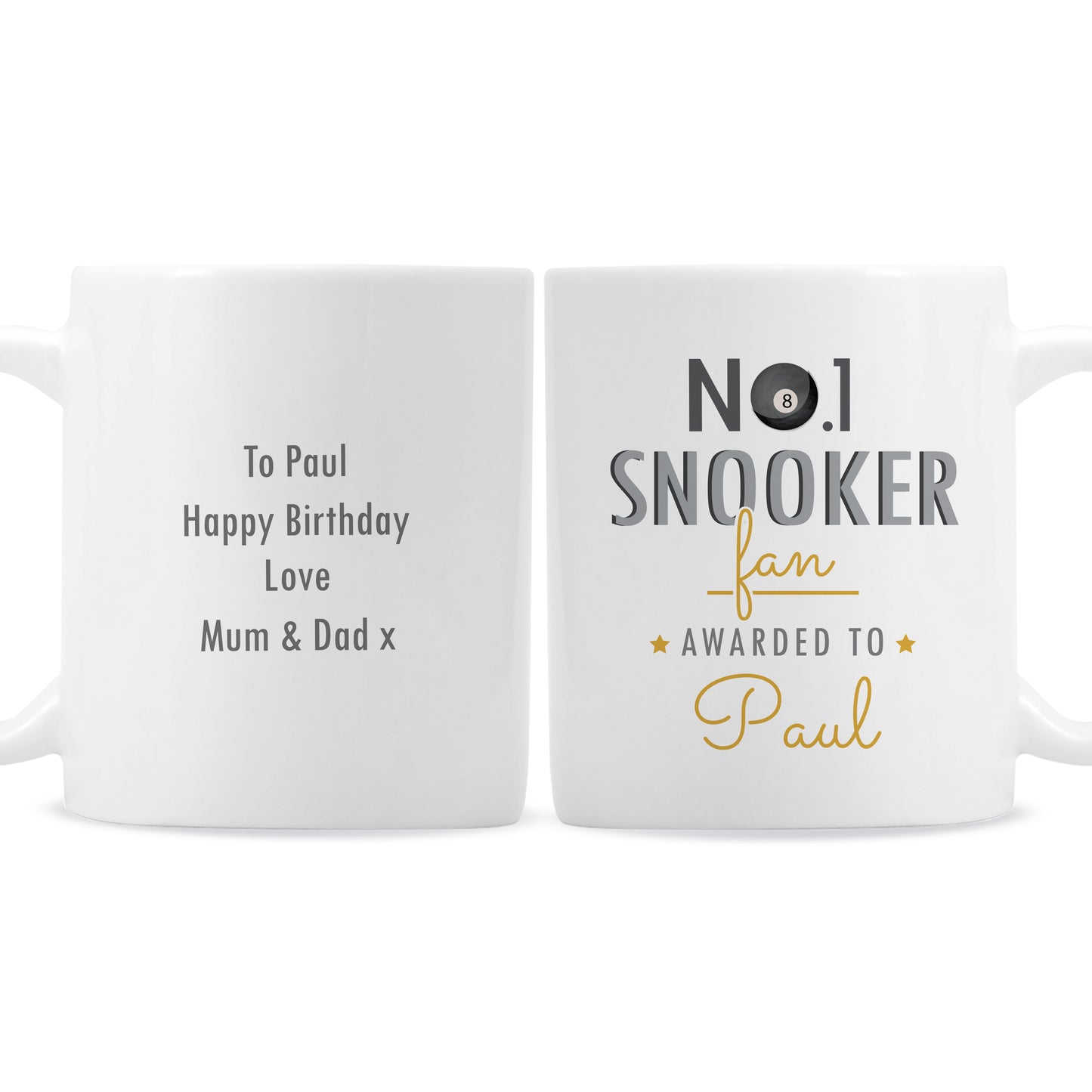 Personalised No.1 Snooker Fan Mug