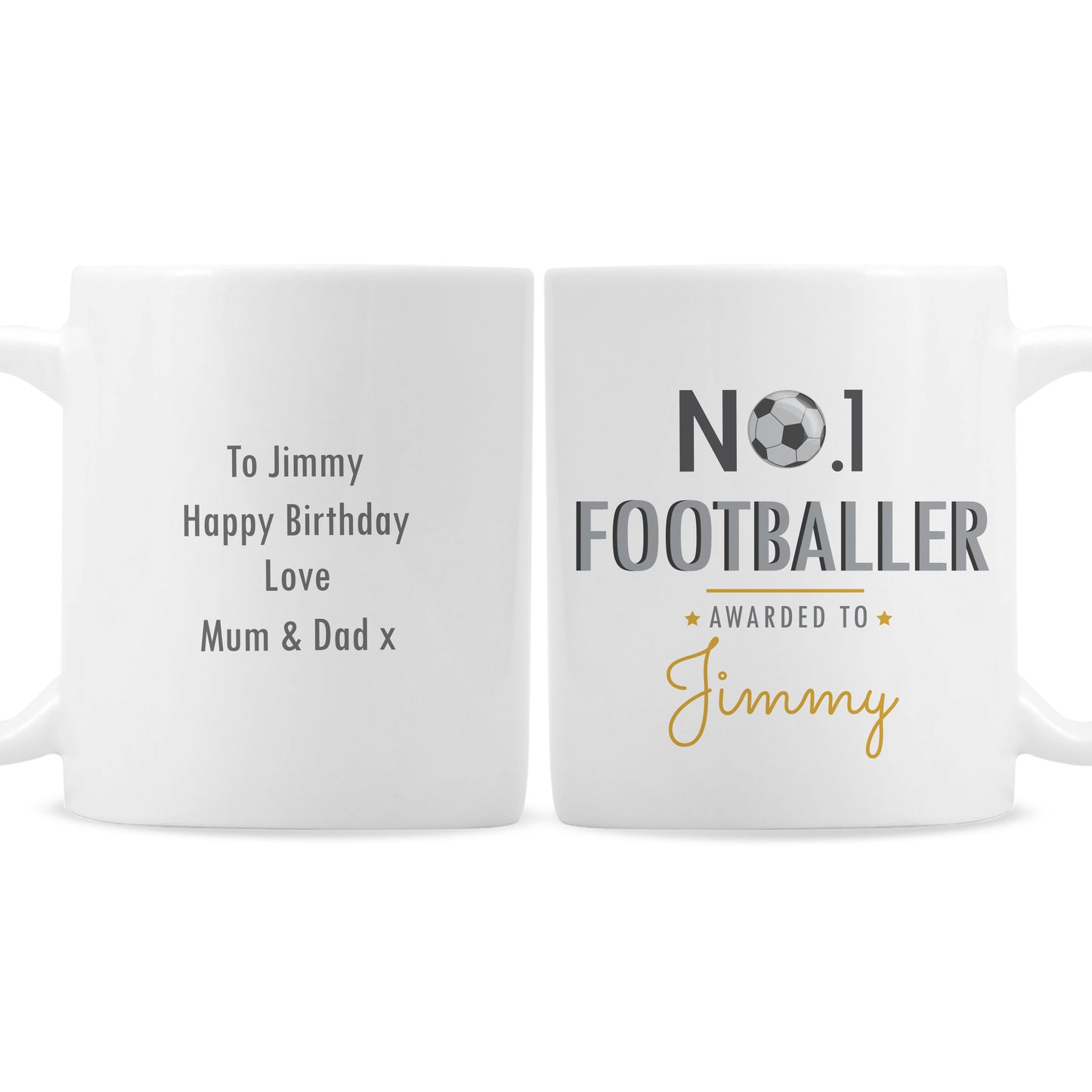 Personalised No.1 Footballer Mug