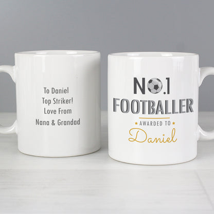 Personalised No.1 Footballer Mug