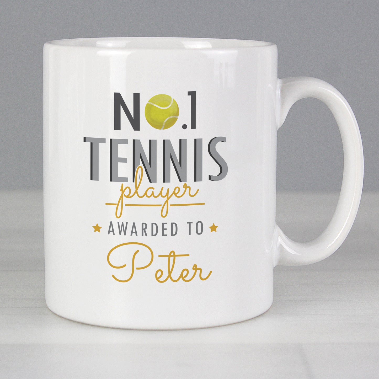 Personalised No.1 Tennis Player Mug