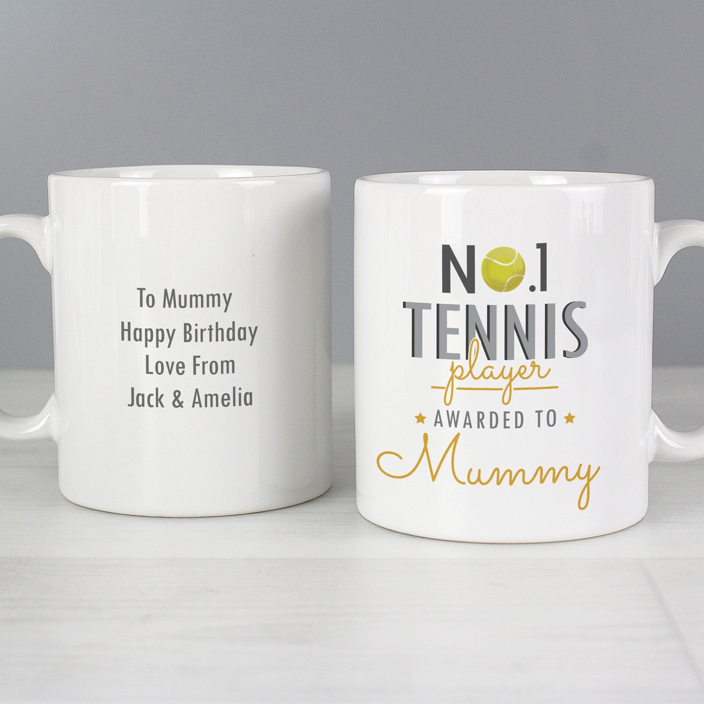 Personalised No.1 Tennis Player Mug