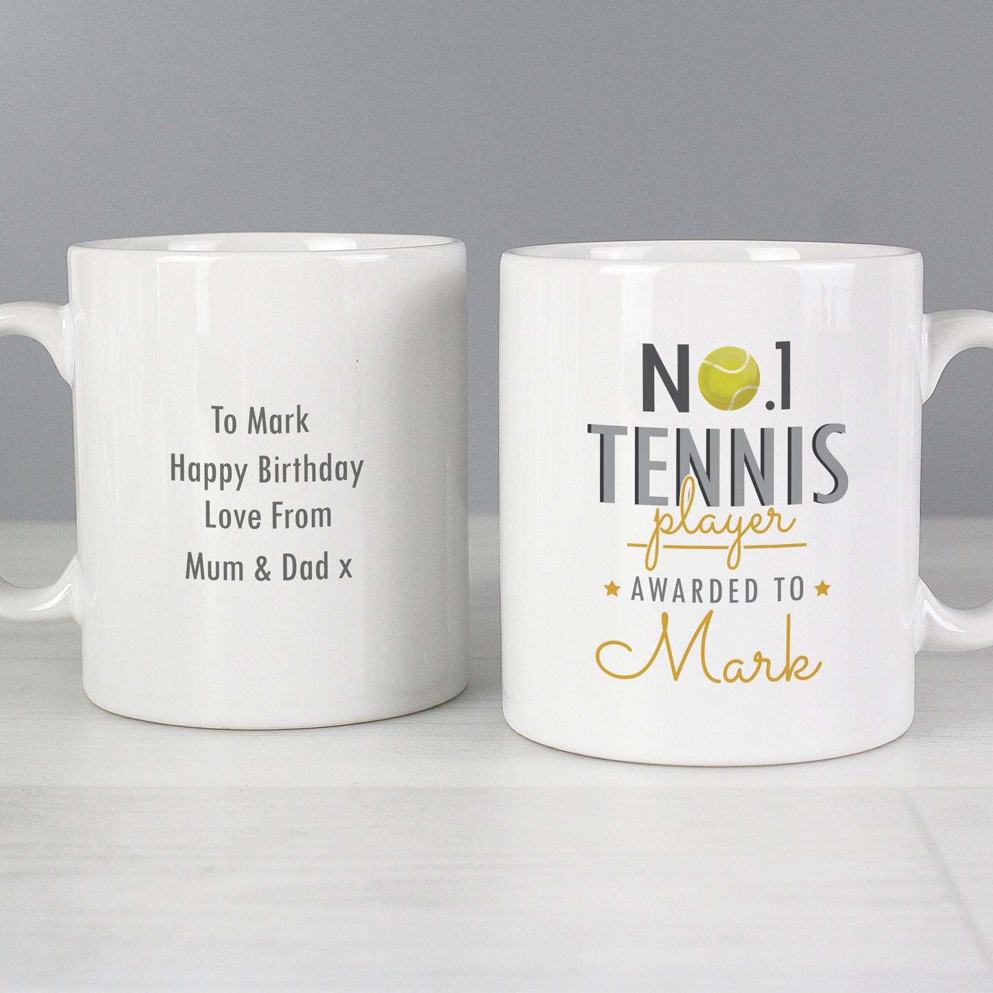 Personalised No.1 Tennis Player Mug