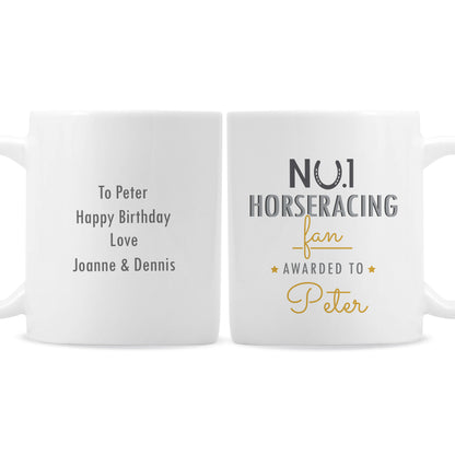 Personalised No.1 Horseracing Fan Mug