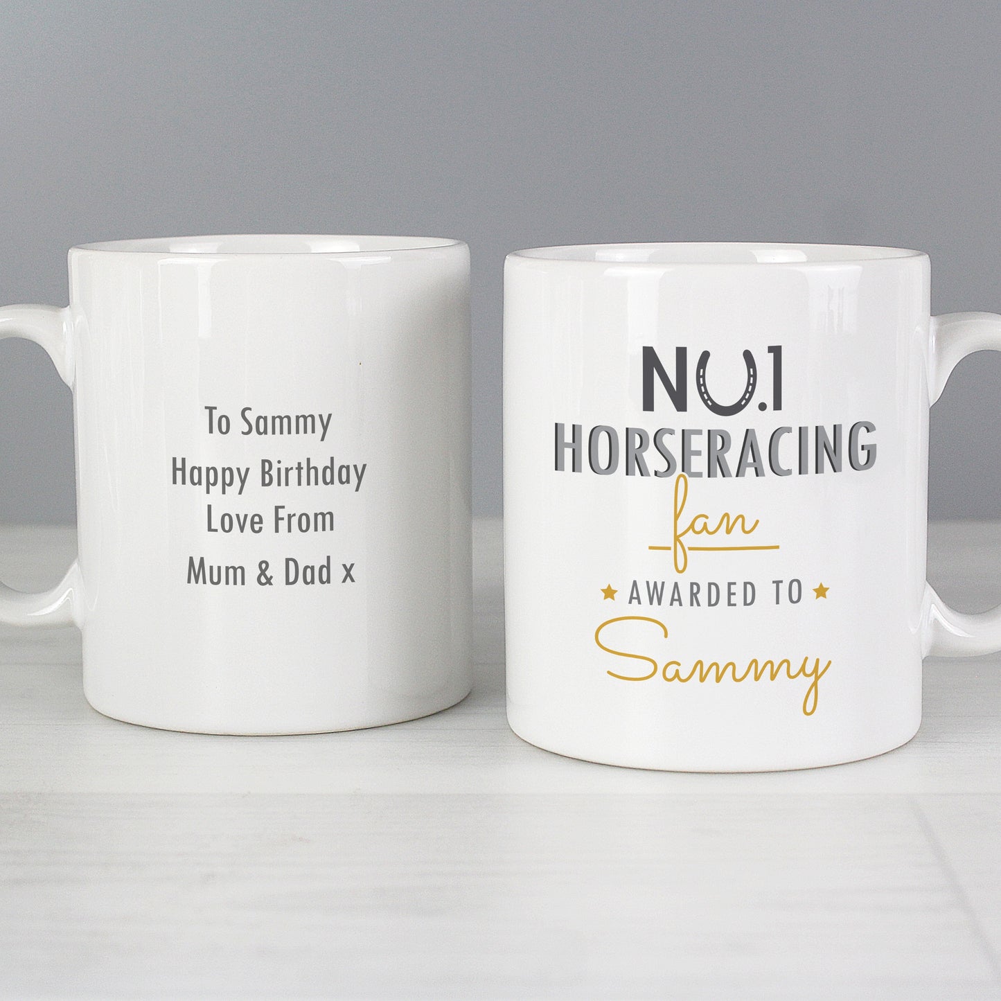 Personalised No.1 Horseracing Fan Mug