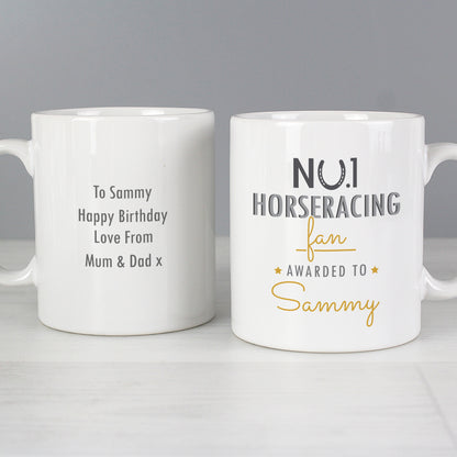 Personalised No.1 Horseracing Fan Mug