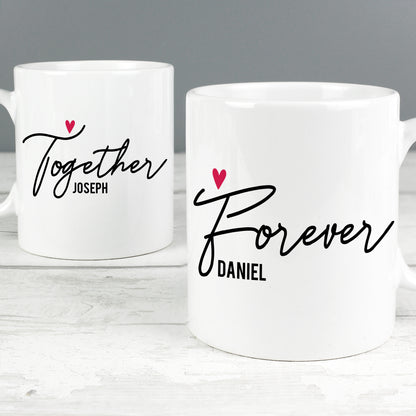 Personalised Together Forever Mug Set